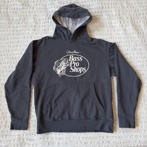 Bass Pro Shops Gray Cotton Blend Men’s Pullover Hoodie Size Small